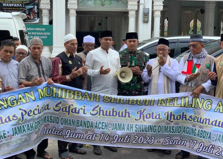 Dandim Aceh Utara Lepas Keberangkatan 72 Jamaah Safari Subuh Keliling Aceh