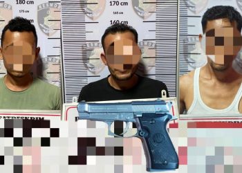 Tiga Tersangka Penculik Bersenjata Pistol Dibekuk Tim Resmob Polres Lhokseumawe