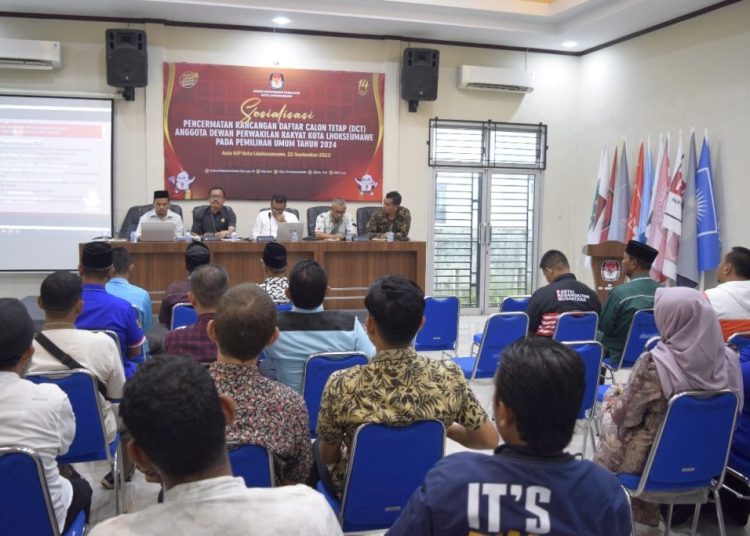 KIP Lhokseumawe Sosialisasi Persiapan Pencermatan Rancangan DCT Pemilu 2024