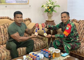 Atlet Binaraga Asal Lhokseumawe Raih Medali Emas National Event Body Fitness, Disambut Dandim