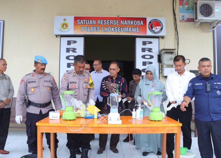 Polres Lhokseumawe Musnahkan Barang Bukti 2 Kilogram Sabu