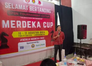 Kapolsek Banda Sakti Buka Turnamen Catur Merdeka Cup 2024