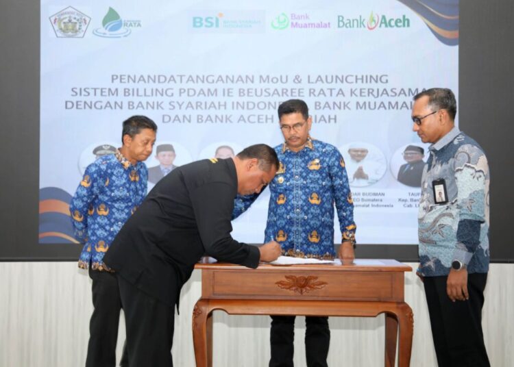 PDAM Ie Beusare Rata Kota Lhokseumawe launching sistem billing baru pembayaran tagihan air