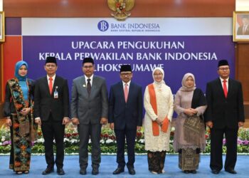 Pj Wali Kota Lhokseumawe, A Hanan, menghadiri acara pengukuhan Prabu Dewanto sebagai Kepala Kantor Perwakilan Bank Indonesia (KPw BI) Lhokseumawe di KPw BI setempat, Lhokseumawe, Jumat (25/10/2024).