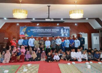 PT Perta Arun Gas (PAG) berbagi keberkahan melalui kegiatan santunan anak yatim di Guest House Kompleks Perumahan PAG, Lhokseumawe, Selasa (31/12/2024). Foto: Dok. PAG