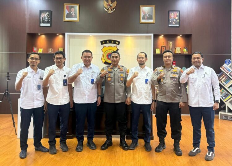 Kapolres Lhokseumawe, AKBP Ahzan, menerima kunjungan silaturahmi jajaran Direksi baru PT Pupuk Iskandar Muda (PIM)