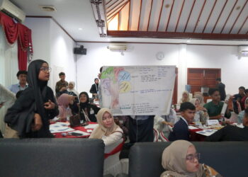 Kegiatan Mini Bootcamp Gerak Dampak Academy 2025 yang diselenggarakan oleh Yayasan Solidaritas Aksi Peduli (YSAP) Foundation bekerja sama dengan Indika Foundation di Aula Kantor Walikota Lhokseumawe
