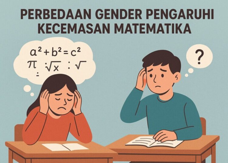 Ilustrasi mathematics anxiety (kecemasan matematika)