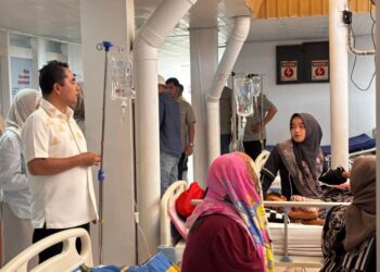 Wali Kota Lhokseumawe, Sayuti Abubakar, meninjau langsung kondisi Rumah Sakit Umum (RSU) Arun Lhokseumawe