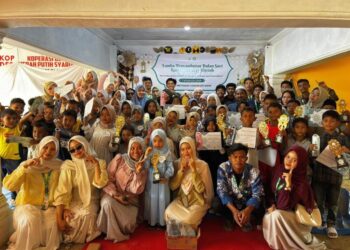 Mahasiswa KKN-PPM Unimal Kelompok 64 bersama warga Desa Ulee Blang Mane sukses menggelar perlombaan islami menyambut Ramadhan 1447 H