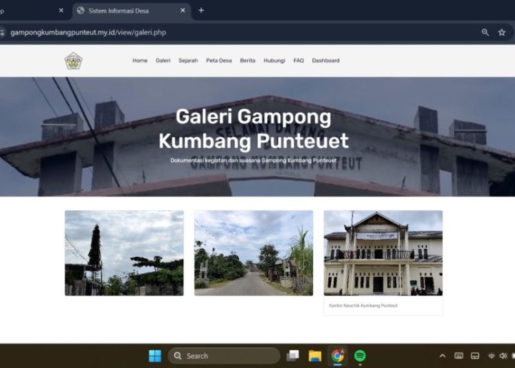 Transformasi Digital, Desa Kumbang Punteut Kini Miliki Website Resmi Hasil Inovasi Mahasiswa KKN Unimal