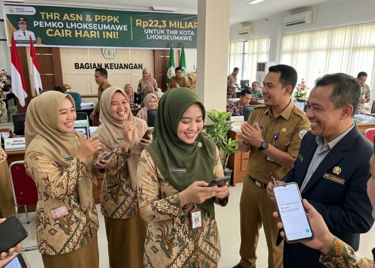 Pemko Lhokseumawe memulai proses pencairan THR Idulfitri 1447 H sebesar Rp22,3 miliar