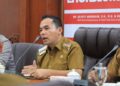 Wali Kota Lhokseumawe Dr. Sayuti Abubakar, S.H., M.H., saat memimpin penjajakan program beasiswa vokasi D-3 ke Quanzhou College of Technology secara virtual