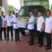 Wali Kota Lhokseumawe, Sayuti Abubakar, menerima penyerahan bantuan satu unit truk sampah dari Sekretaris Perusahaan PT PIM, Syahrul Kamal, di Kantor Wali Kota
